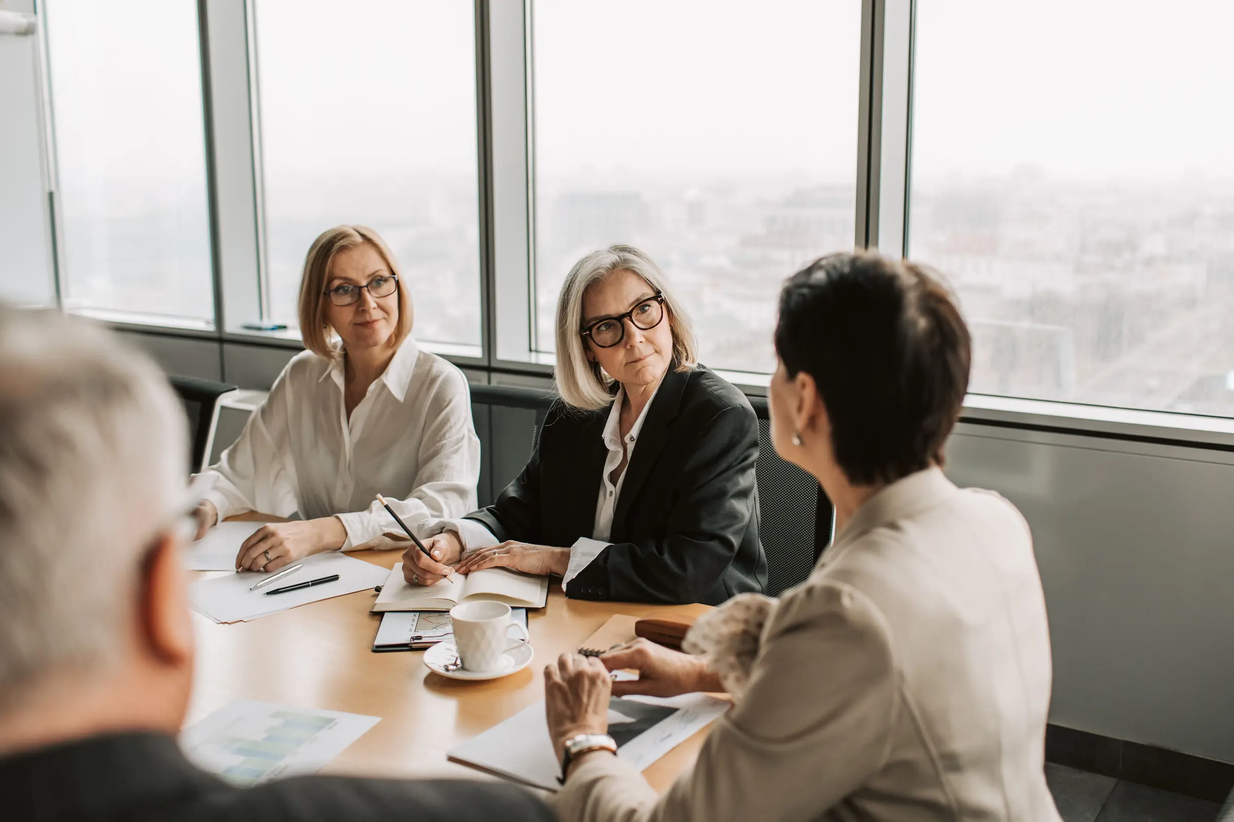 Groupe de sophrologues réuni en supervision collective